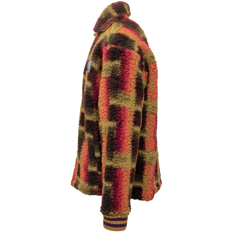 Gcds Daunenjacke GCDS Giacca in Sherpa a Quadri Multicolor mehrfarbig(Image 3)
