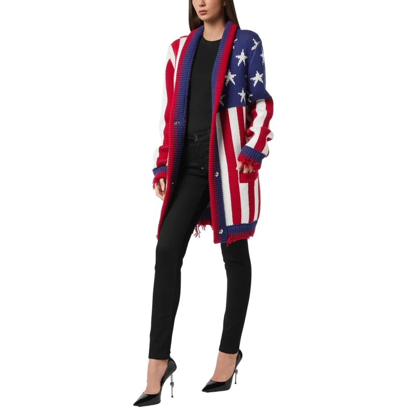 Philipp Plein Strickjacke Cardigan Long bunt(Image 4)