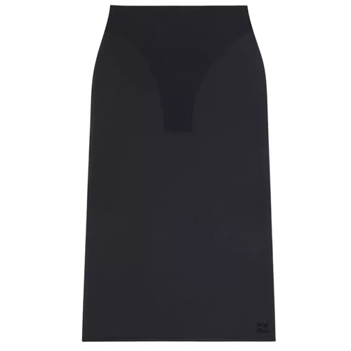 Courrèges Black Nylon Skirt Black 
