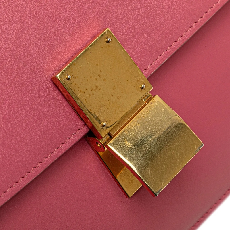 Celine Schultertasche Medium Calfskin Classic Box rose