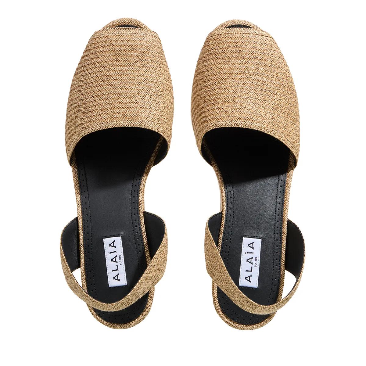 Thumbnail - Alaia Sandaletten mit Absatz - Wedge Sandals - Gr. 38 (EU) - in Beige - für Damen