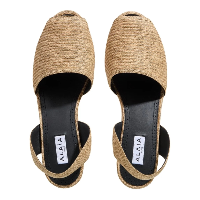 Alaia Sandaletten mit Absatz Wedge Sandals Naturel(Image 9)