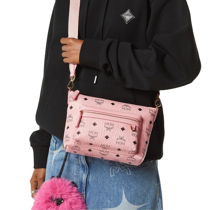 MCM Crossbody Bag Aren Vi Crossbody Sml Pz Soft Pink(Image 2)