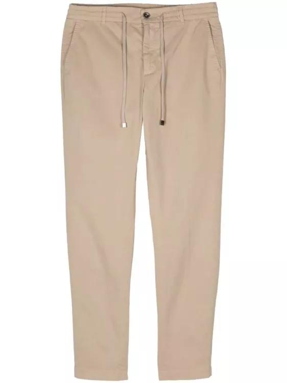 Peserico - Elasticated-Waistband Trousers - Größe 50 - brown