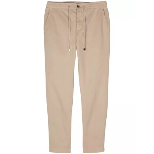 Peserico Elasticated-Waistband Trousers Brown 