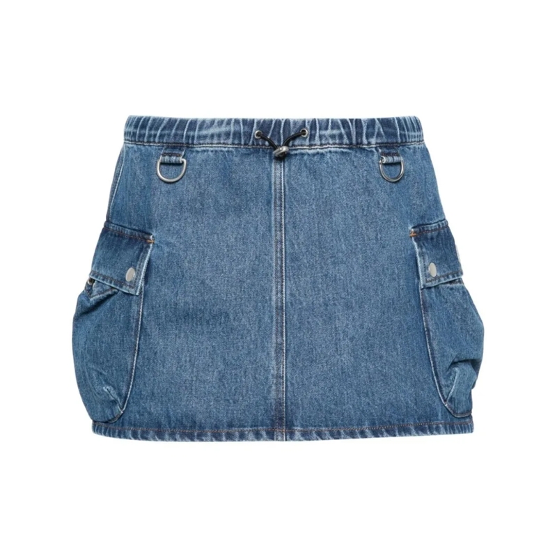 Coperni Jeansrock Thigh-Length Cotton Denim Skirt Blue