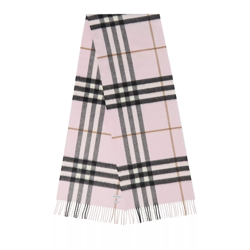 Burberry Giant Check Cashmere Scarf Pale Candy Pink Kasjmier Sjaal