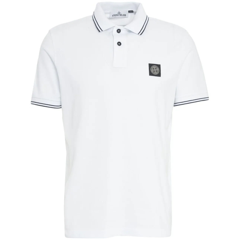 Stone Island Polohemd Polo shirt with logo detail weiß
