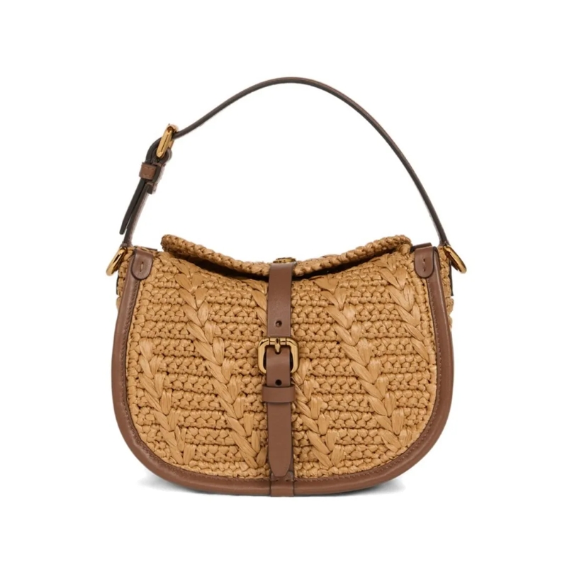 Etro Tote Small Woven Tote Bag Brown