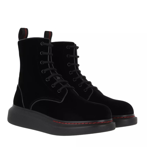Alexander McQueen Lace Up Boots Suede Black Lace up Boots