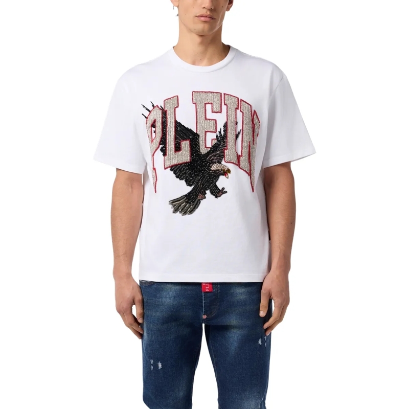 Philipp Plein T-Shirt T-Shirt Rundhalsausschnitt Ss Eagle weiss(Image 3)