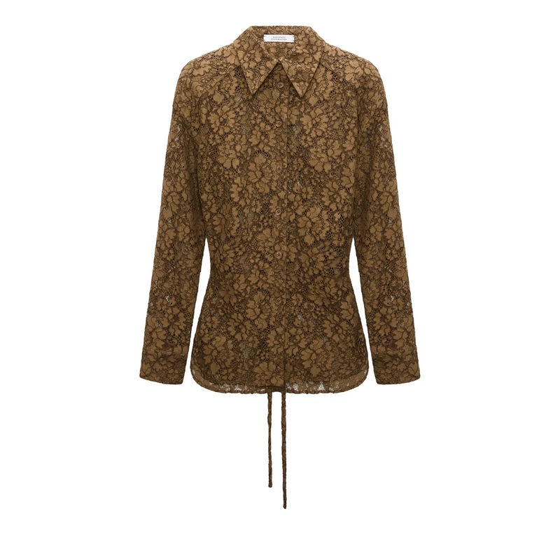 Dorothee Schumacher Bluse POWERFUL LACE blouse porcini
