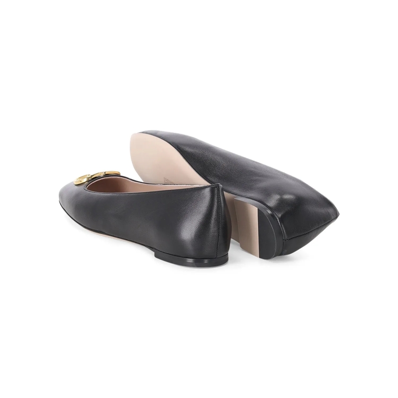Valentino Garavani Schnürschuhe Ballerinas aus Leder schwarz(Image 3)