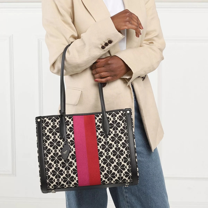 Shop kate spade new york Medium Flower Jacquard Stripe Tote