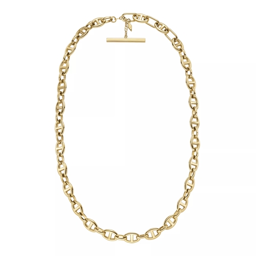 Fossil Heritage D-Link Stainless Steel Anchor Chain Neckl Gold Medium Necklace