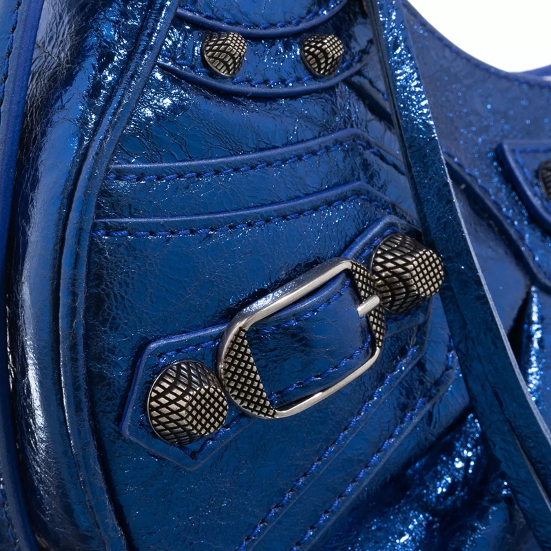 Balenciaga Schultertasche Le Cagole XS Shoulder Bag Metallized Met Cobalt(Image 4)