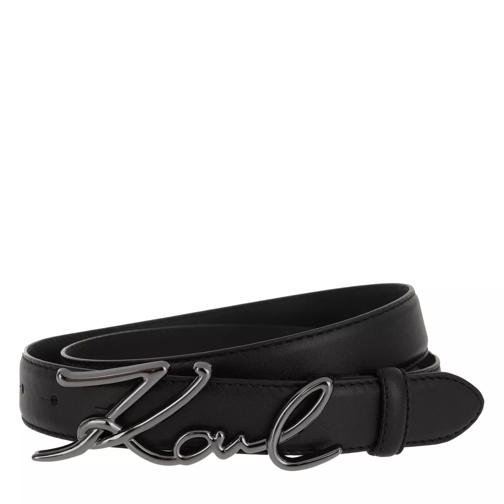 Karl Lagerfeld Signature Belt Black Läderskärp