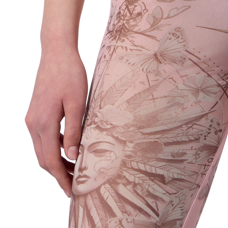 Philipp Plein Leggings Tulle Leggings Butterfly Tattoo rose(Image 5)
