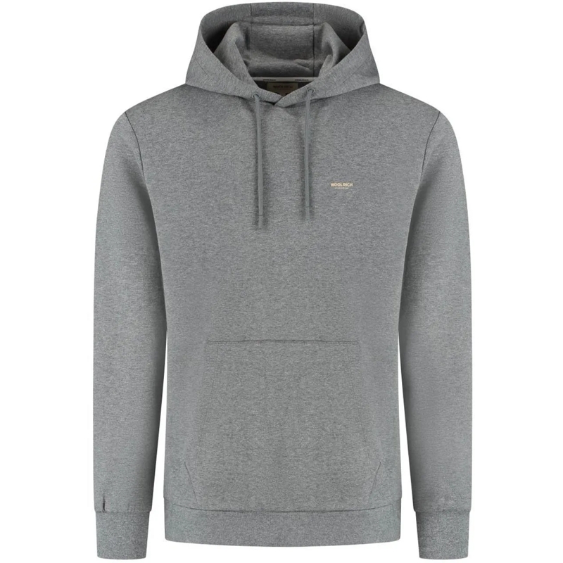 Woolrich  Logo Interlock Hoodie grau