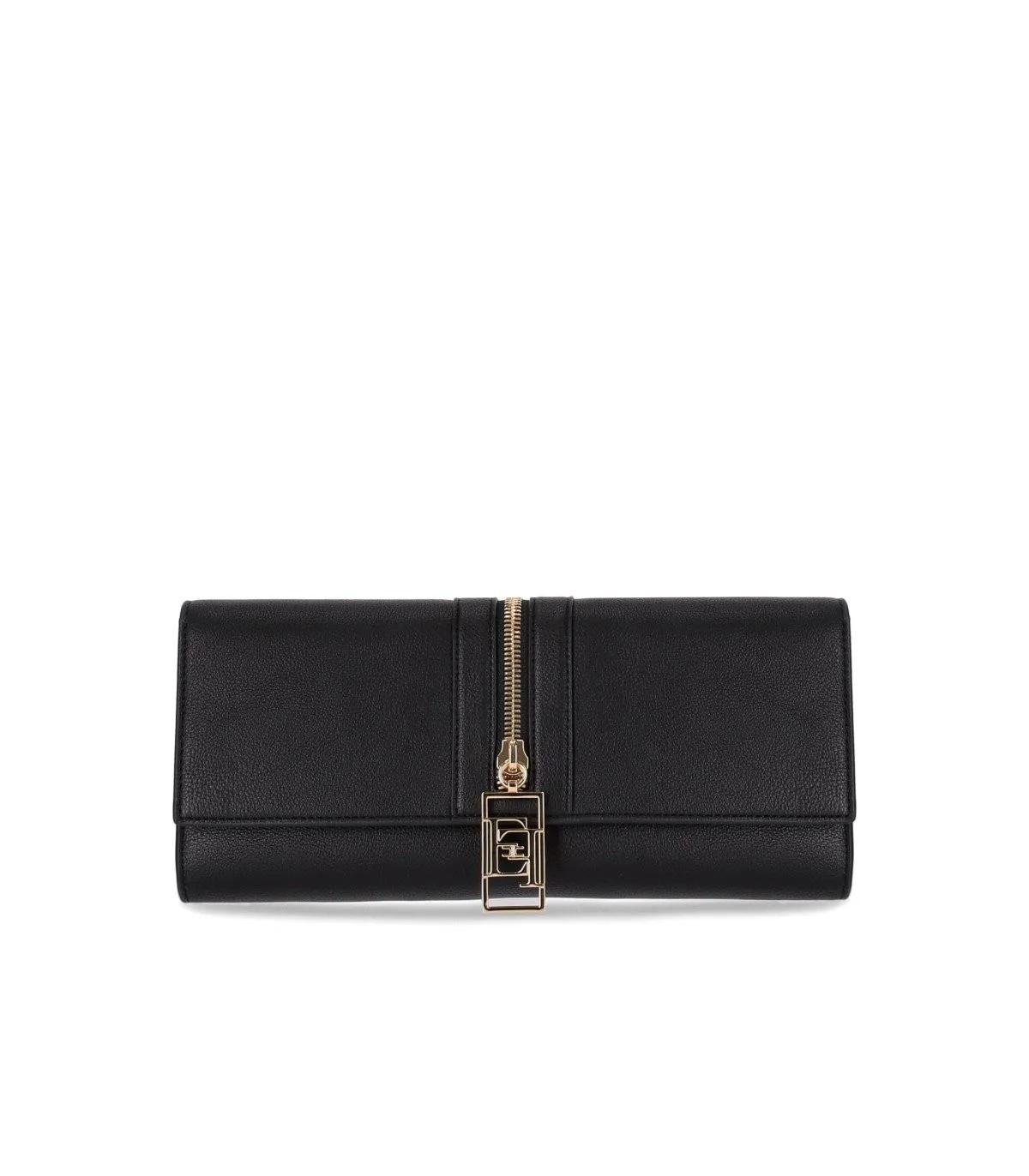 Elisabetta Franchi Tote - ELISABETTA FRANCHI SCHWARZES CLUTCH MIT REISSVERSC - Gr. unisize - in Schwarz - für Damen