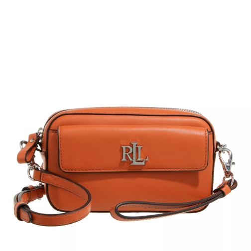 Lauren Ralph Lauren Marcy Wristlet Pouch Small Rust Orange Crossbody Bag