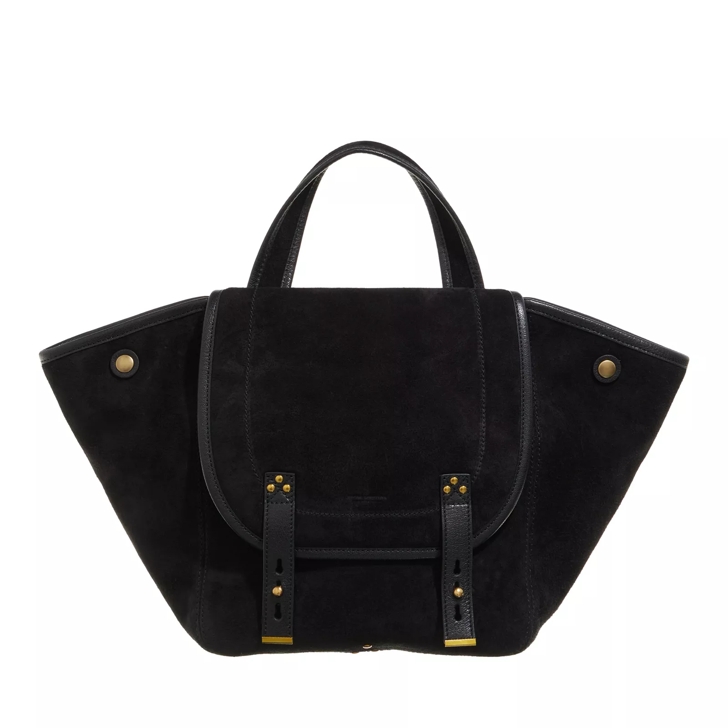 Jerome Dreyfuss Stan Panier M Noir Split Suede Satchel