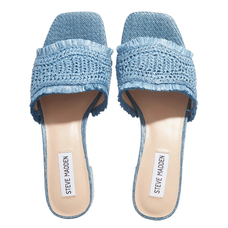 Steve Madden Mules Cienega Denim Raffia(Image 6)