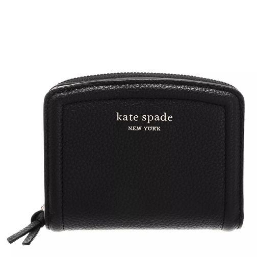 Kate Spade New York Knott Pebbled Leather Black Bi-Fold Portemonnaie