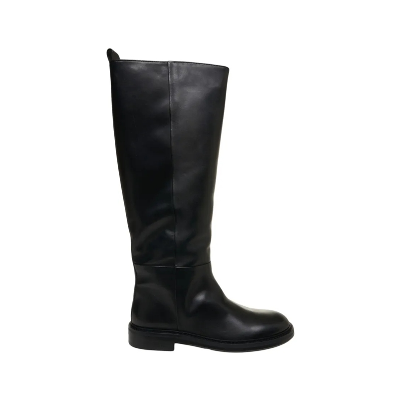 BILLI BI Bottes Sleek Black Leather Ankle Boots Black