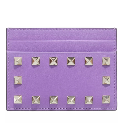Valentino Garavani Card Holder Leather Purple Kaartenhouder