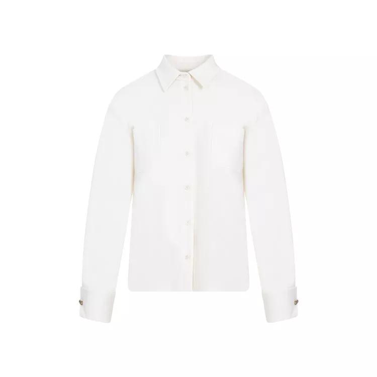 Max Mara - Tirolo White Virgin Wool Shirt Jacket - Größe 38 - weiß