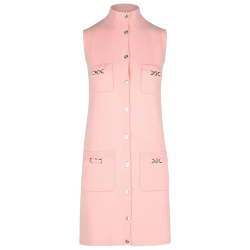 Versace Pink Wool Blend Dress Pink 