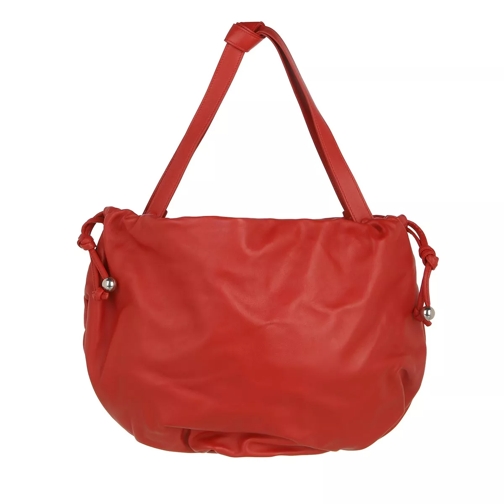 Bottega Veneta The Medium Bulb Shoulder Bag Leather Chili Red Hobotas