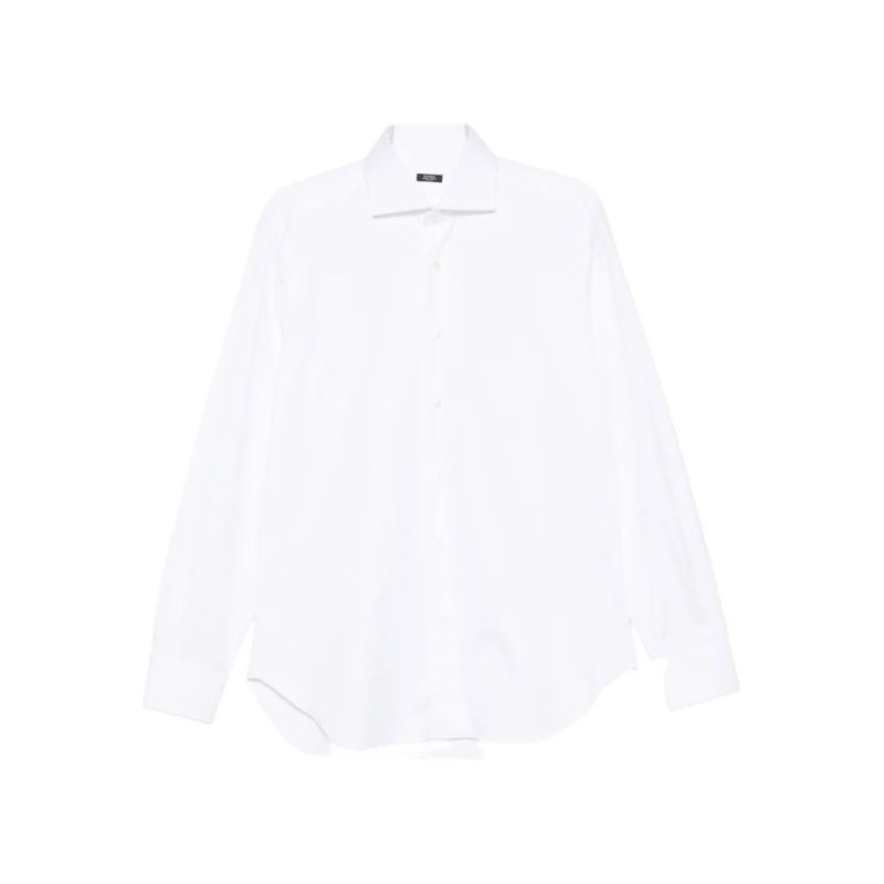 Barba Overhemd Crisp White Long-Sleeve Barba Shirt White