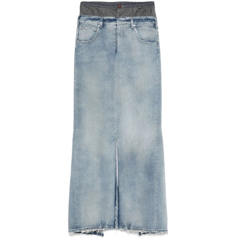 Maison Margiela Jeansrock Indigo Cotton Denim Skirt With Hidden Fastening Blue