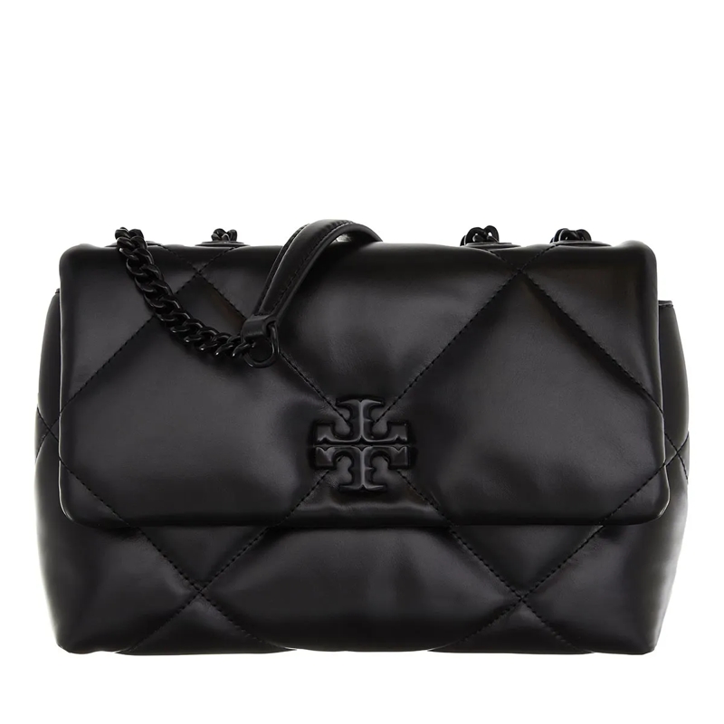 Tory Burch Crossbody Bag Kira Diamond Quilt Powder Coated Small Convertible Black