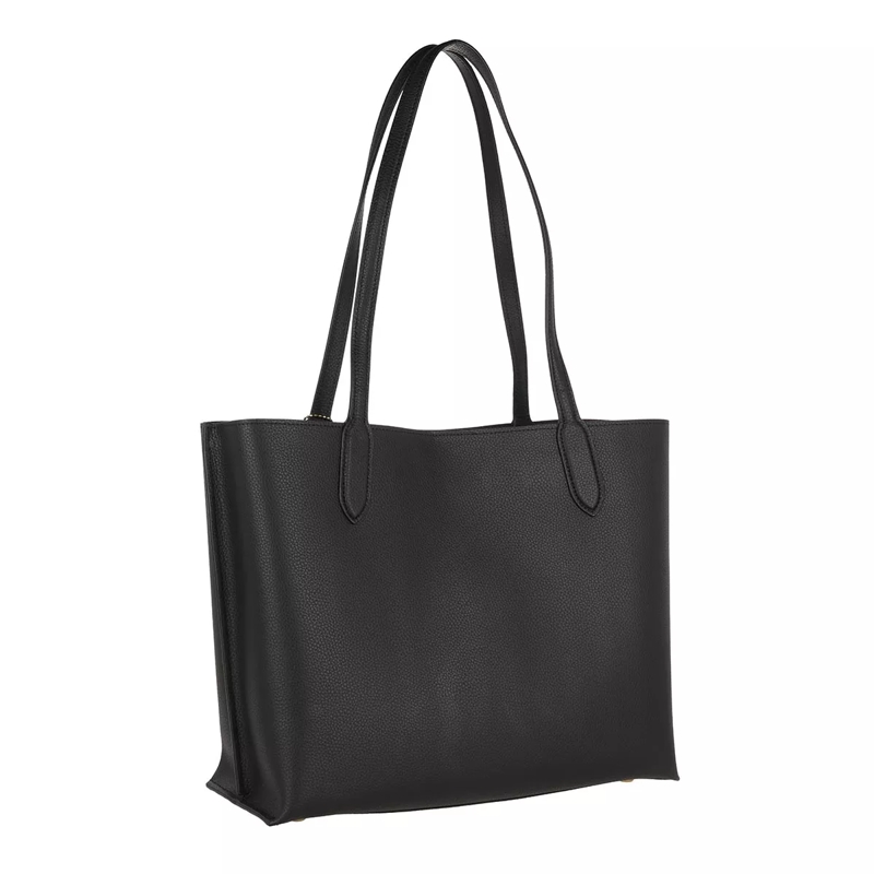 Coach Tote Polished Pebble Leather Willow Tote B4/Black(Image 3)