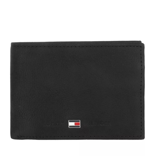 Tommy Hilfiger Johnson Mini Credit Card Flap Coin Pocket Black Bi-Fold Portemonnaie