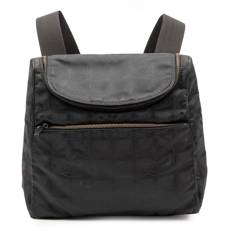 Chanel Rucksack New Travel Line Nylon Convertible Backpack schwarz
