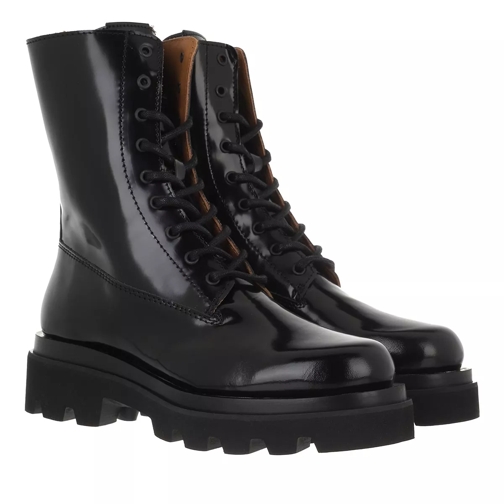 Toral Lace-Up Boot With Track Sole Black Bottes à lacets