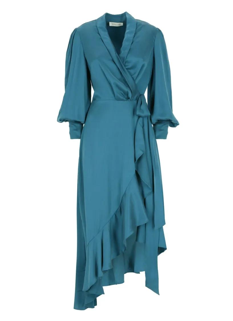 Zimmermann - Light Blue Silk Dress - Größe 46 - blau