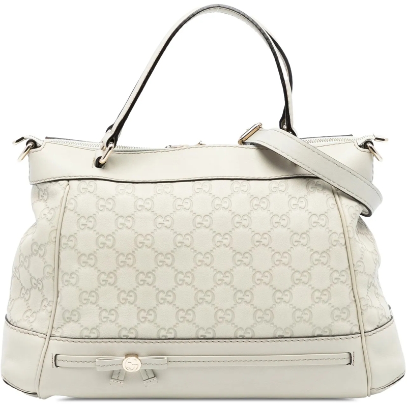 Gucci Sac à bandoulière Guccissima Mayfair Satchel weiß