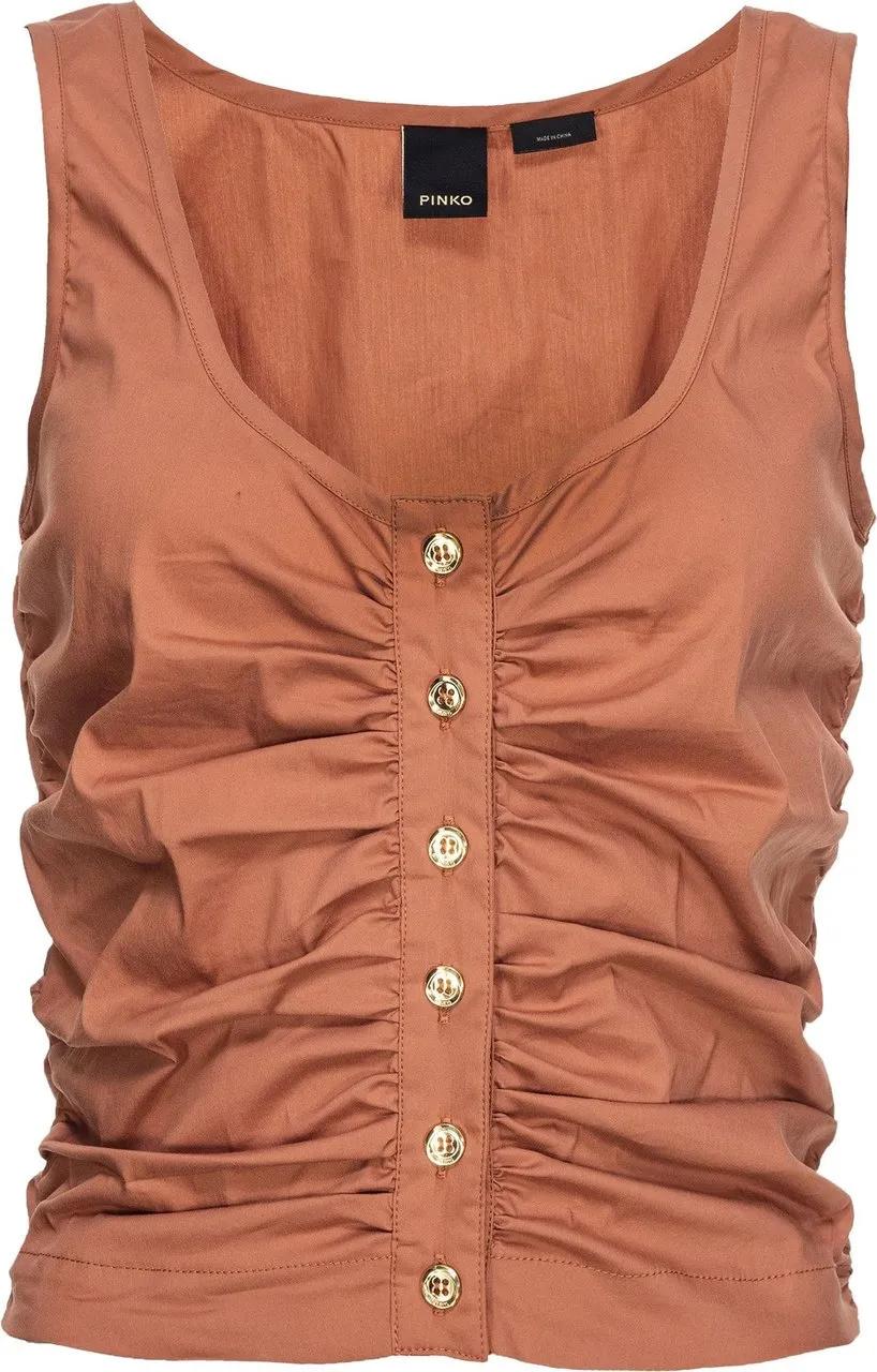 Thumbnail - Pinko - Top Brown - Größe 44 - braun