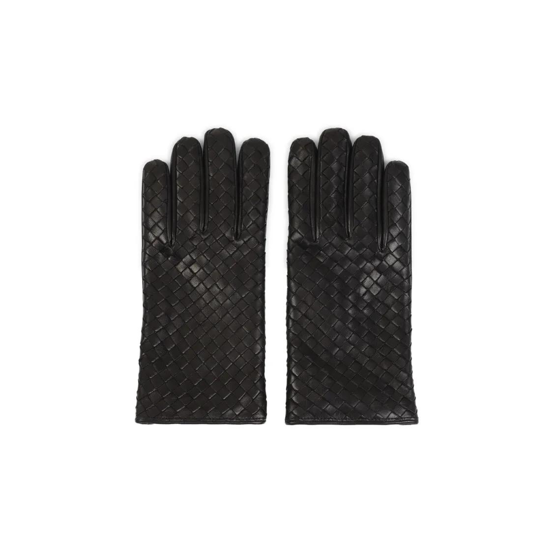 Bottega Veneta Handschuhe - Intreccio Gloves - Gr. 8 - in Schwarz - für Damen