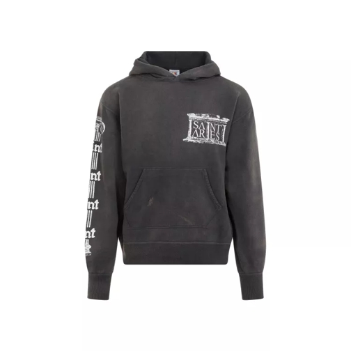 Saint Mxxxxxx Black Cotton Logo Hoodie Black 