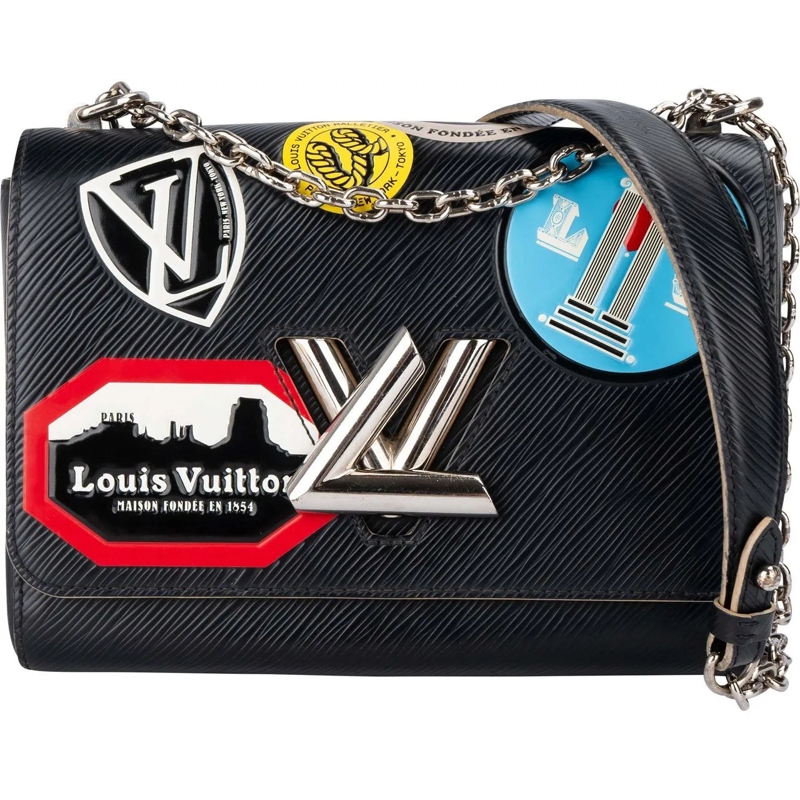 Louis Vuitton Schultertasche Louis Vuitton Noir Epi Leather Limited World Tour  mehrfarbig