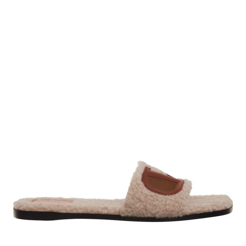 Valentino Garavani Slides Slide Vlogo Cut-Out Naturale