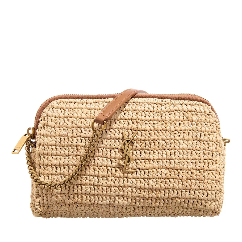Saint Laurent Crossbody Bag Gaby Zipped Pouch Natural Brick