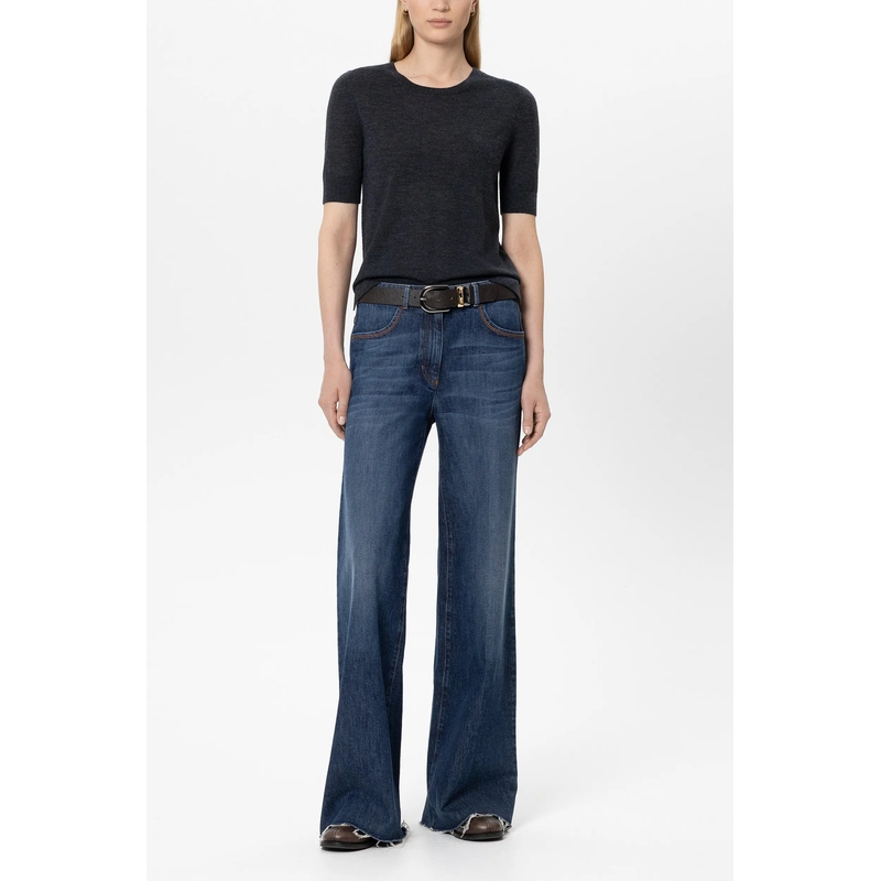 Luisa Cerano Wide-Leg-Jeans Authentic-Bootcut-Denim dark blue(Image 2)