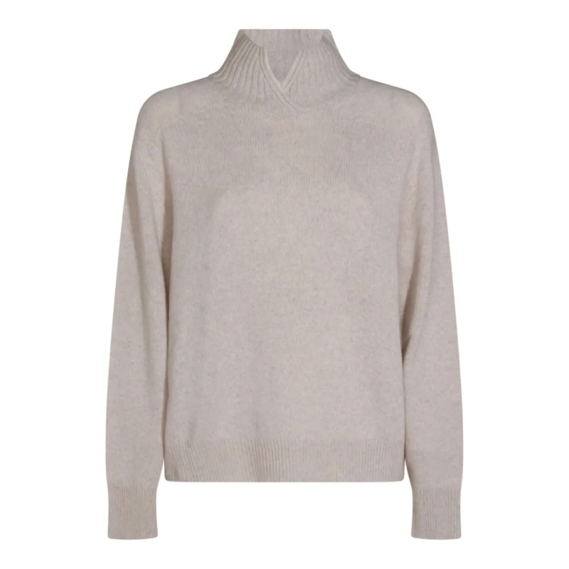 Malo Trui met col Light Grey Cashmere Knitwear Grey